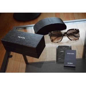 Prada Tortoise Shell Oversized Sunglasses